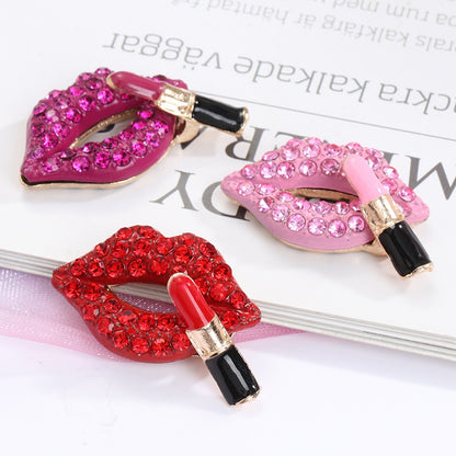 Sexy Red Lip Diy Jewelry Accessories Phone Case Stickers Diamond Material Accessories
