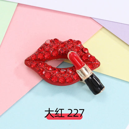 Sexy Red Lip Diy Jewelry Accessories Phone Case Stickers Diamond Material Accessories