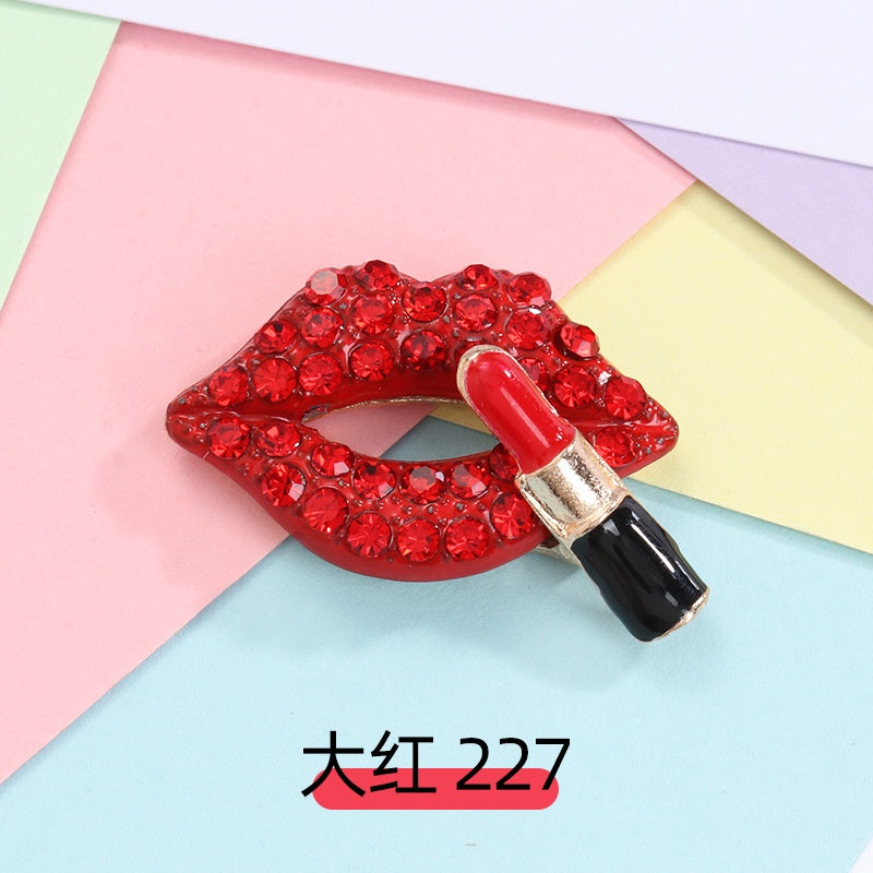 Sexy Red Lip Diy Jewelry Accessories Phone Case Stickers Diamond Material Accessories