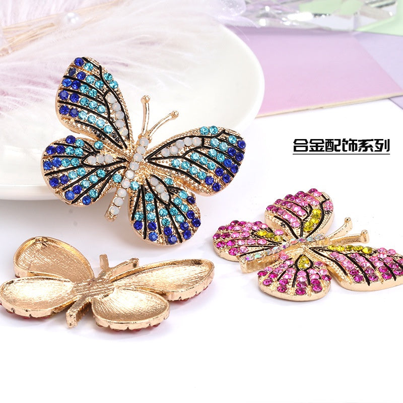 Butterfly Rhinestone DIY Fashion High-grade Hair Accessories Car Jewelry
