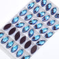 10pcs 9*18mm crystal Sewn Stone Flat Back Mocha Navette Glass Rhinestone Costume