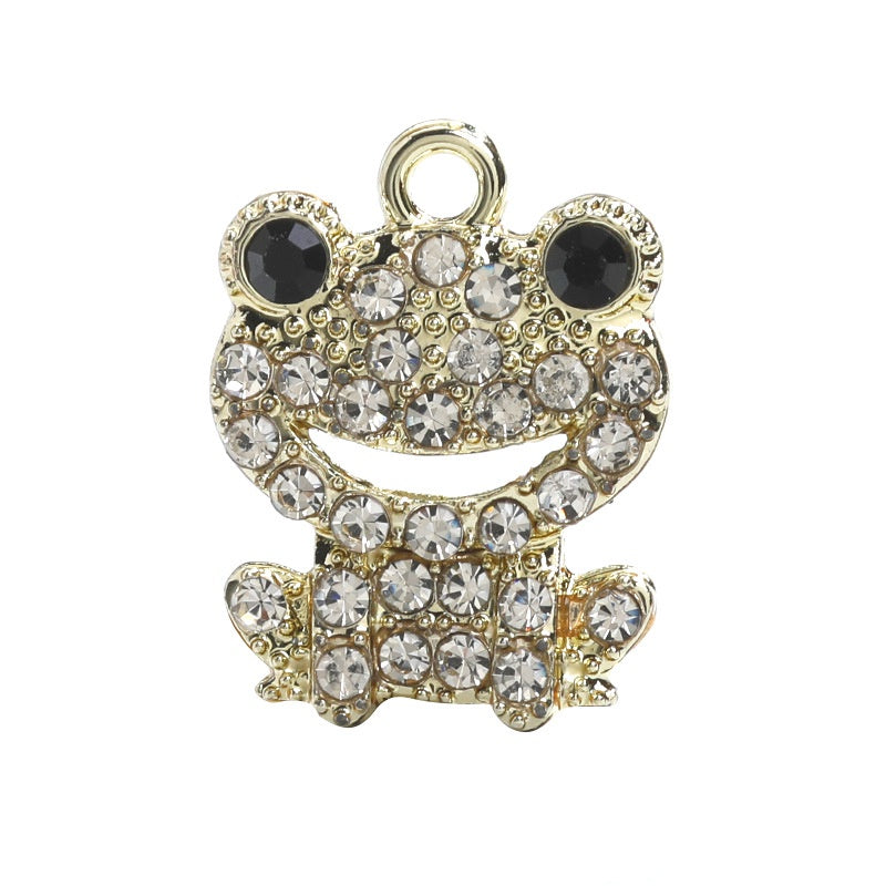 Diy Single Hanging Crystal Small Cute Frog Jewelry Diy Necklace Bracelet Alloy Accessories