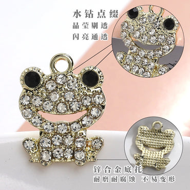 Diy Single Hanging Crystal Small Cute Frog Jewelry Diy Necklace Bracelet Alloy Accessories