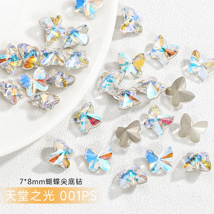 Butterfly Shape Crystal Rhinestone K9 Fancy Glass For Diy Nail Art Clothing Garment