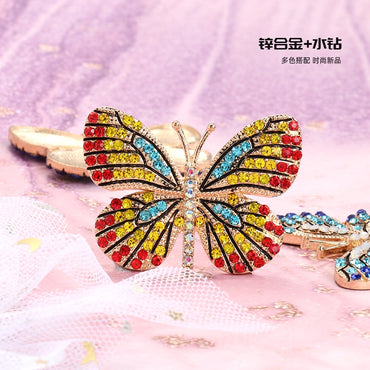 Butterfly Rhinestone DIY Fashion High-grade Hair Accessories Car Jewelry