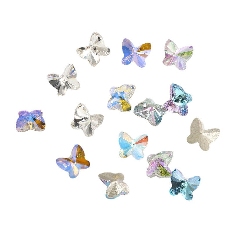 Butterfly Shape Crystal Rhinestone K9 Fancy Glass For Diy Nail Art Clothing Garment