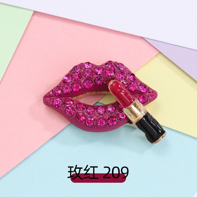 Sexy Red Lip Diy Jewelry Accessories Phone Case Stickers Diamond Material Accessories