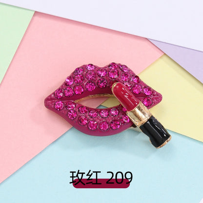 Sexy Red Lip Diy Jewelry Accessories Phone Case Stickers Diamond Material Accessories