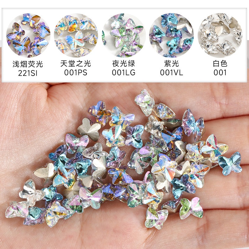 Butterfly Shape Crystal Rhinestone K9 Fancy Glass For Diy Nail Art Clothing Garment