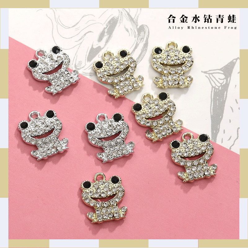 Diy Single Hanging Crystal Small Cute Frog Jewelry Diy Necklace Bracelet Alloy Accessories