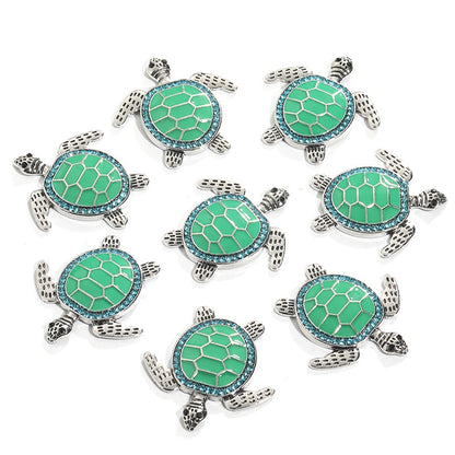 Turtle Shaped Crystal Rhinestone Alloy Accessories Decoration Handmade Diy Mobile Phone Case Making