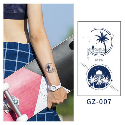 [Genuine goods in stock] New tattoo stickers trend non-reflective lifelike effect tattoo butterfly small fresh waterproof tattoo stickers for men and women Fashion accessories Kore