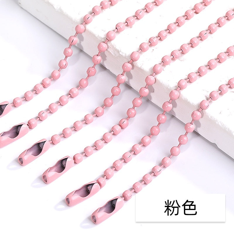 Key ring Multi Colors Lanyard Bead Chain Clasp Pendant Chain Tag Chain