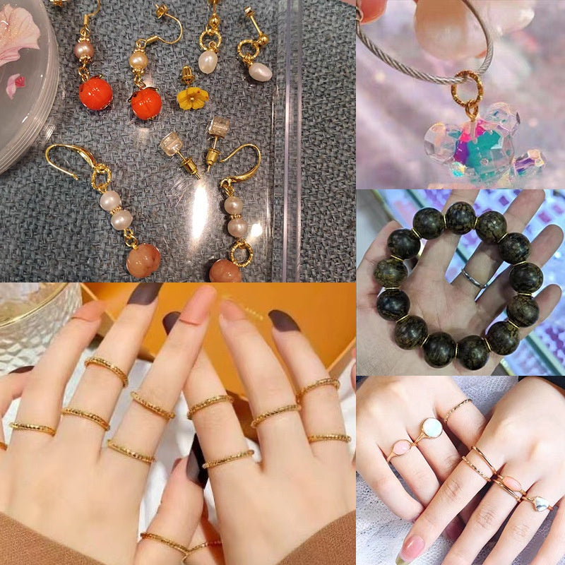 Diy Embossing Jump Ring Open Ring Embossing Ring Single Ring Twist Ring Buckle Link Ring Open Ring Accessories