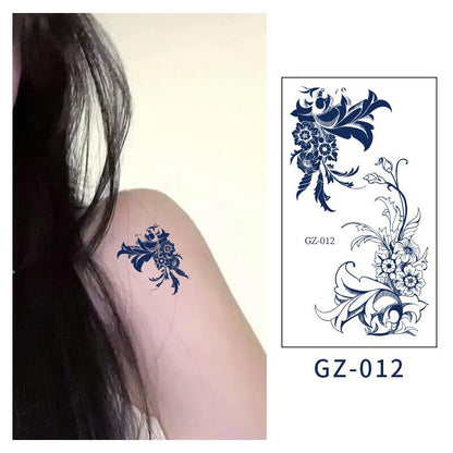 [Genuine goods in stock] New tattoo stickers trend non-reflective lifelike effect tattoo butterfly small fresh waterproof tattoo stickers for men and women Fashion accessories Kore