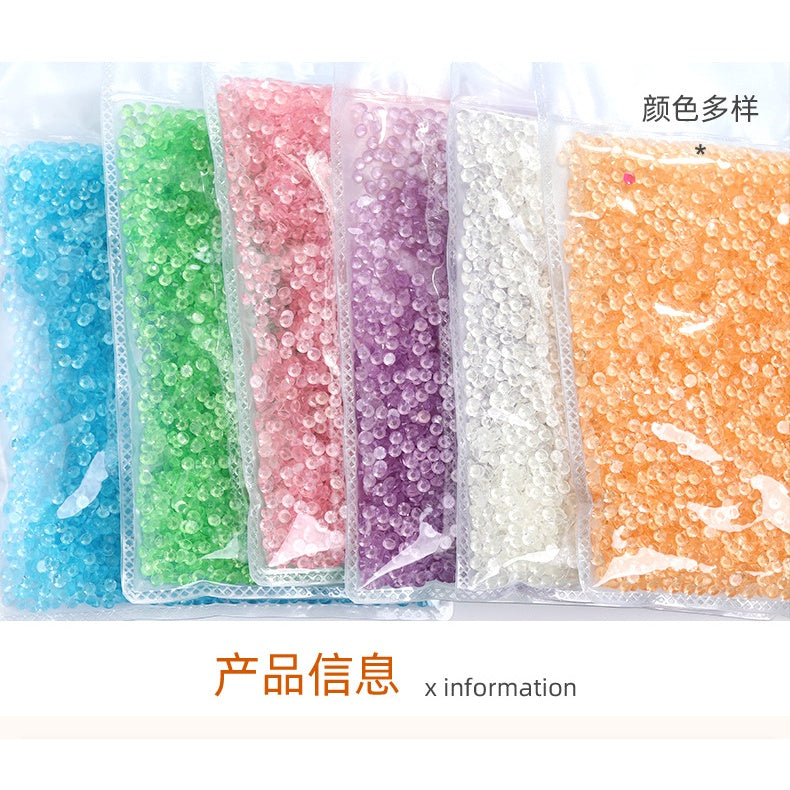 Glow In Dark Luminous Resin Round Rhinestone Flatback Colorful Nail Art Rhinestone for Phone Case