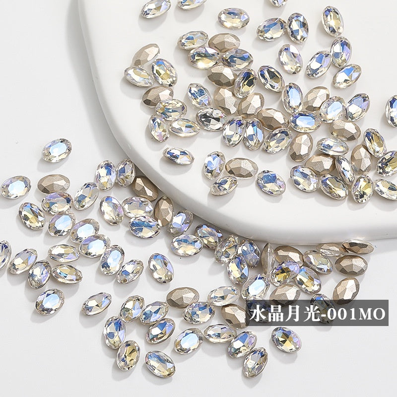 Korean style fancy Oval Pointy bottoming Rhinestone Nail art Crystal Girl Rhinestone nail art