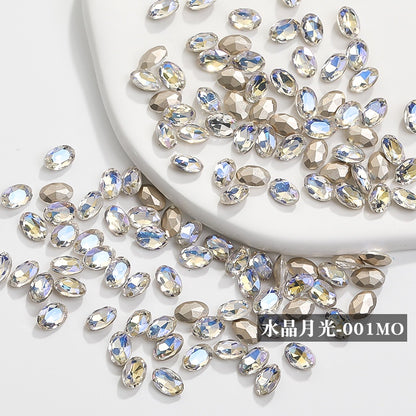 Korean style fancy Oval Pointy bottoming Rhinestone Nail art Crystal Girl Rhinestone nail art