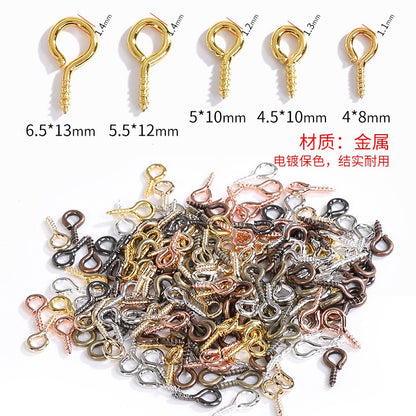 【ready stock】Horn nails DIY Jewelry Accessories Horn Nails Sheep's Eye Nails Screws Pointed Tail Sheep's Eye Nails Multi-specification 100pcs A Pack Wholesale