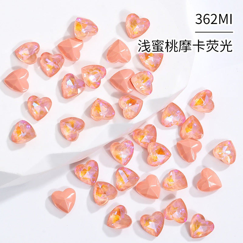 Korean Style Small Fresh Heart Shap Nail Art Crystal Diamond Decoration Rhinestone