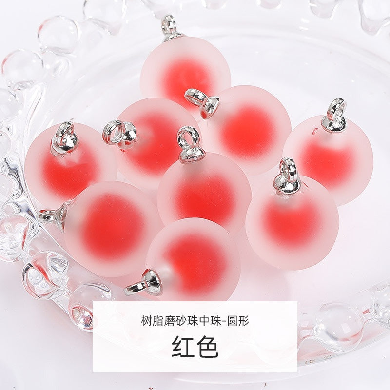 5pcs DIY Handmade Accessories Jewelry Ornament Acrylic Jelly Beads Pendant Earrings Accessories