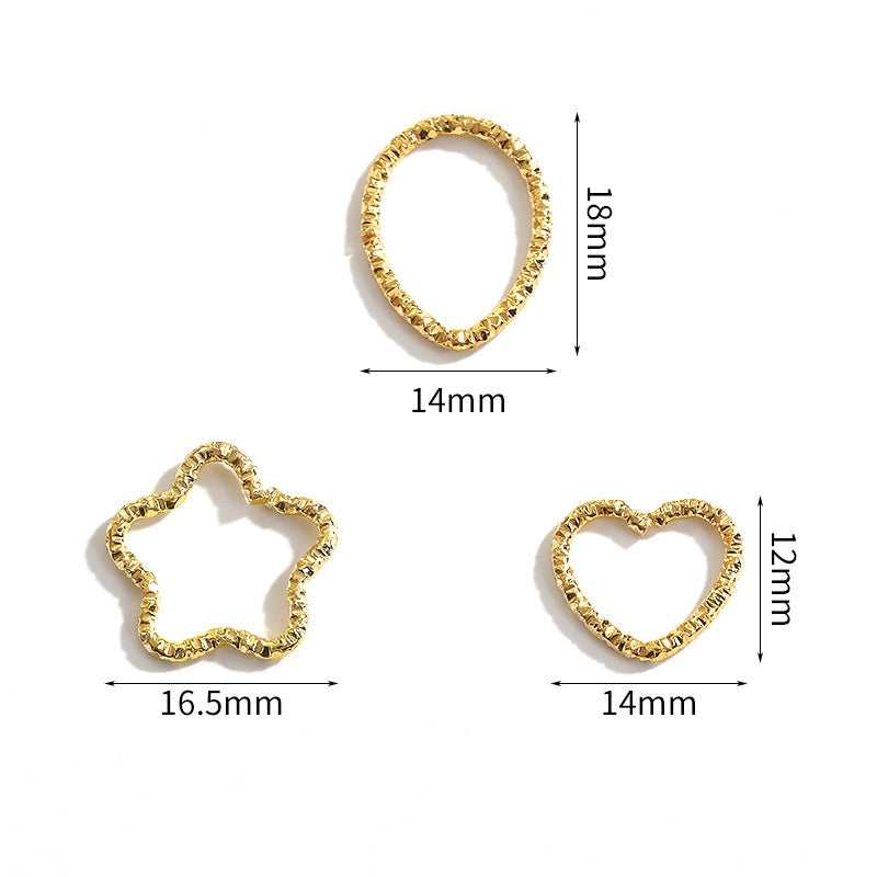 Pentacle Water Drop Peach Heart Key Ring Pendant Diy Jewelry Accessories Ring Accessories