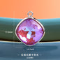 Korean Style Beauty Color Cushion Shaoe Alloy Crystal Rhinestone Pendant
