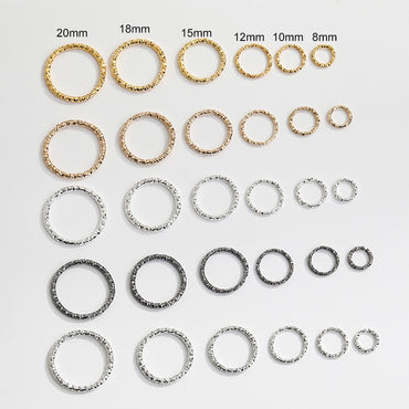 Diy Embossing Jump Ring Open Ring Embossing Ring Single Ring Twist Ring Buckle Link Ring Open Ring Accessories