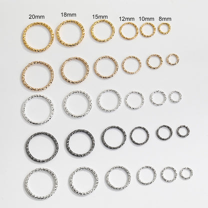 Diy Embossing Jump Ring Open Ring Embossing Ring Single Ring Twist Ring Buckle Link Ring Open Ring Accessories