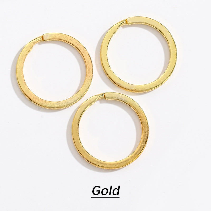 Multi-standard Flat Ring Keychain 25mm-30mm Electroplated Iron Ring Keychain Pendant Pendant Ring