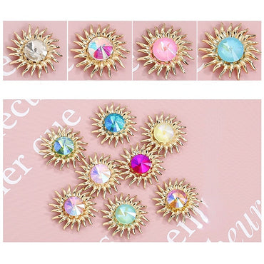 Alloy Sunflower Crystal Hair Ornament Craft Bag Shoe Accessories
