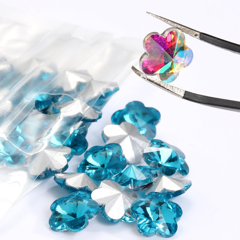 Flower Glass Crystal Rhinestones for Nail Art Decoration Jewelry Making Luxury nail rhinestones