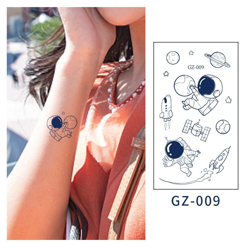 [Genuine goods in stock] New tattoo stickers trend non-reflective lifelike effect tattoo butterfly small fresh waterproof tattoo stickers for men and women Fashion accessories Kore