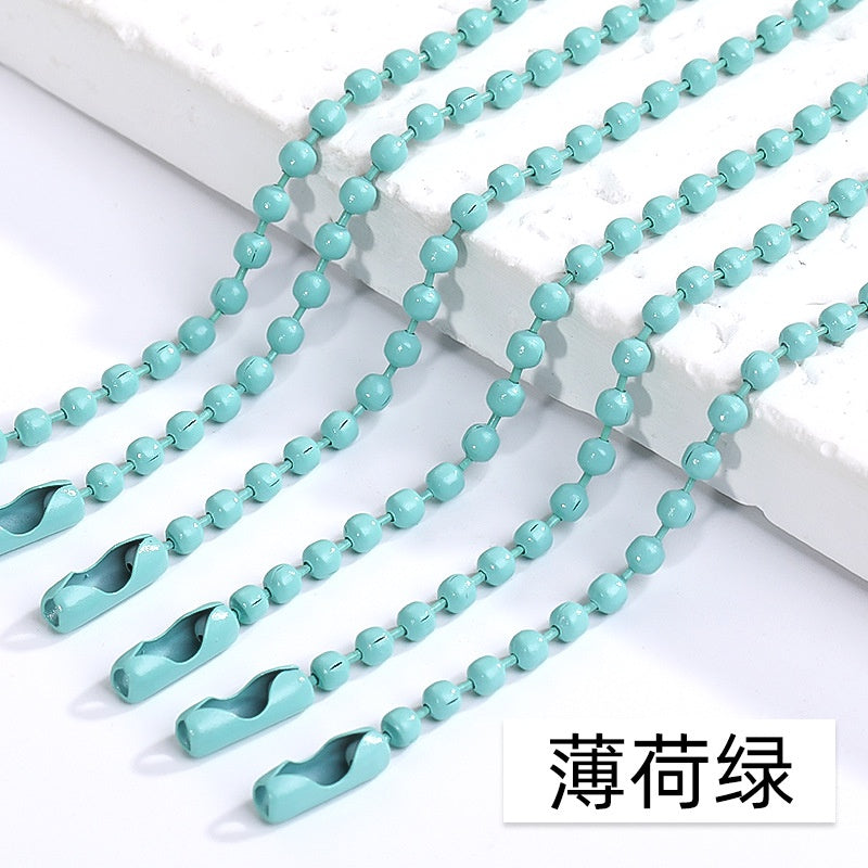 Key ring Multi Colors Lanyard Bead Chain Clasp Pendant Chain Tag Chain