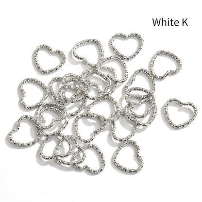 Pentacle Water Drop Peach Heart Key Ring Pendant Diy Jewelry Accessories Ring Accessories