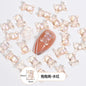 10pcs Transparent Bear Nail Rhinestone Resin Cute Decorative Rhinestone DIY Nail Art Sticker