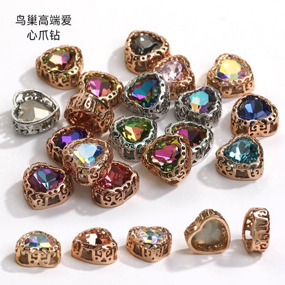 Heart Shape Beauty Crystal Rhinestone with Setting for Ornament Clothing Garment