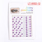 Cross-Border Hot Sell Face Rhinestone Diamond Sticker Eyebrow Eye Pad Forehead Face Decoration Acrylic Crystal Sticker Party Diamond Sticker