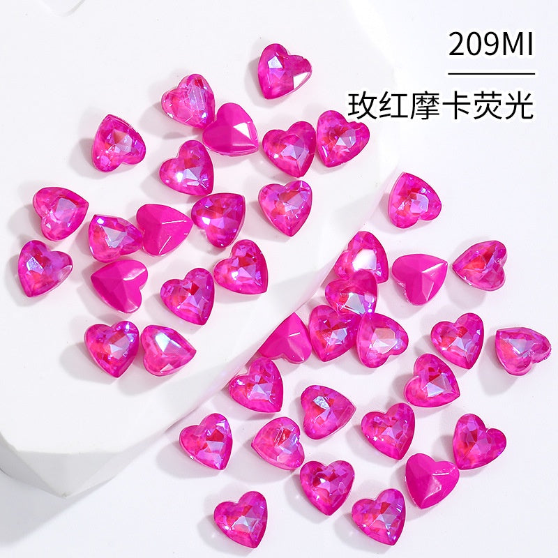 Korean Style Small Fresh Heart Shap Nail Art Crystal Diamond Decoration Rhinestone