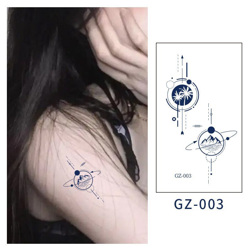 [Genuine goods in stock] New tattoo stickers trend non-reflective lifelike effect tattoo butterfly small fresh waterproof tattoo stickers for men and women Fashion accessories Kore