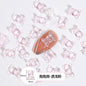 10pcs Transparent Bear Nail Rhinestone Resin Cute Decorative Rhinestone DIY Nail Art Sticker