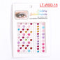 Cross-Border Hot Sell Face Rhinestone Diamond Sticker Eyebrow Eye Pad Forehead Face Decoration Acrylic Crystal Sticker Party Diamond Sticker