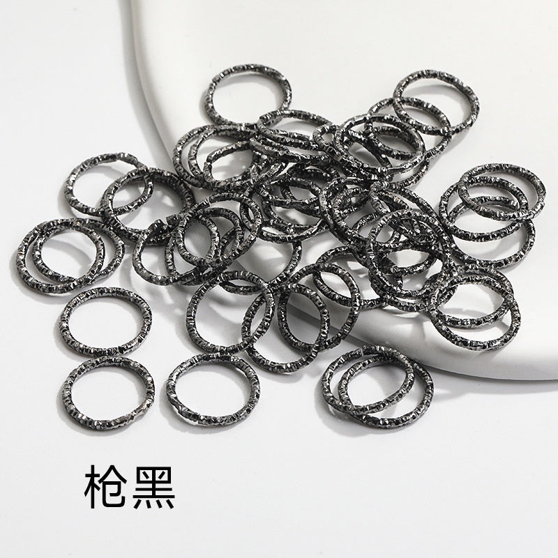 Diy Embossing Jump Ring Open Ring Embossing Ring Single Ring Twist Ring Buckle Link Ring Open Ring Accessories
