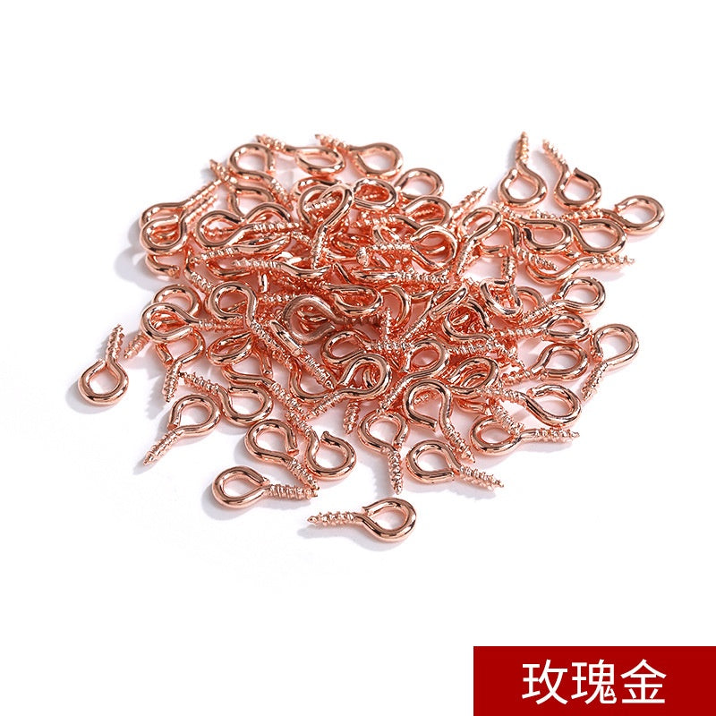 【ready stock】Horn nails DIY Jewelry Accessories Horn Nails Sheep's Eye Nails Screws Pointed Tail Sheep's Eye Nails Multi-specification 100pcs A Pack Wholesale