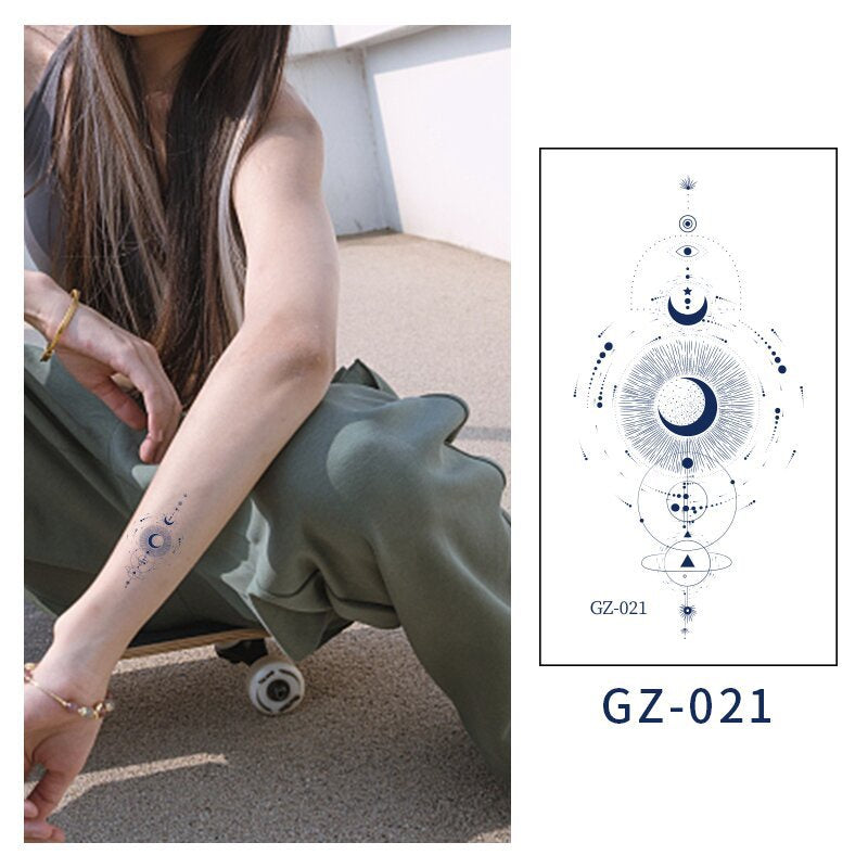 [Genuine goods in stock] New tattoo stickers trend non-reflective lifelike effect tattoo butterfly small fresh waterproof tattoo stickers for men and women Fashion accessories Kore