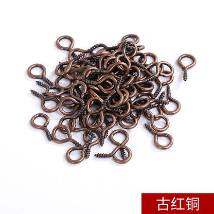 【ready stock】Horn nails DIY Jewelry Accessories Horn Nails Sheep's Eye Nails Screws Pointed Tail Sheep's Eye Nails Multi-specification 100pcs A Pack Wholesale