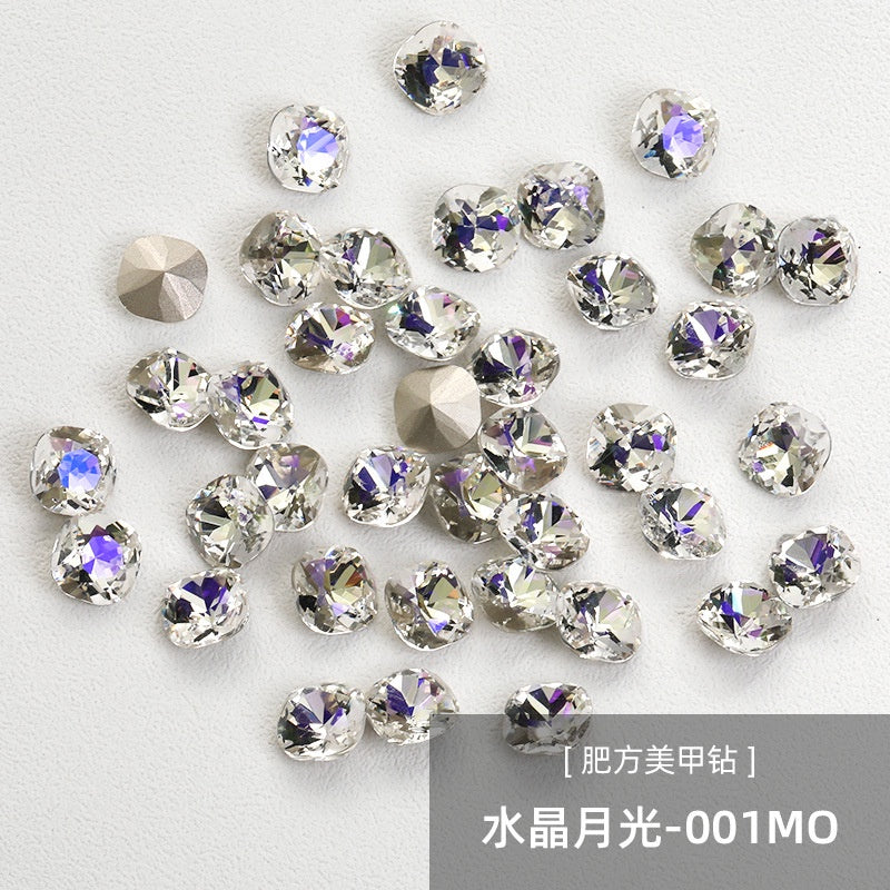 Square Pointed Bottoming Rhinestone Nail Art Deco Crystal Diy Square Cushion Shape Nail Art Deco Crystal Diy Diamond Nail Patch