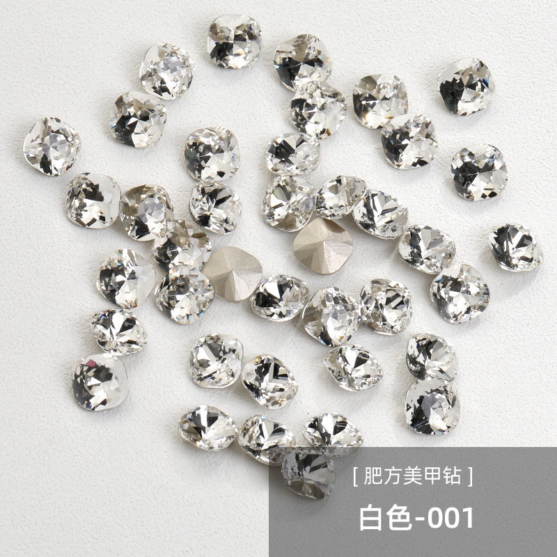 Square Pointed Bottoming Rhinestone Nail Art Deco Crystal Diy Square Cushion Shape Nail Art Deco Crystal Diy Diamond Nail Patch