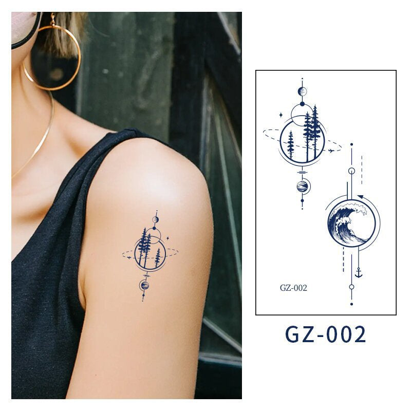 [Genuine goods in stock] New tattoo stickers trend non-reflective lifelike effect tattoo butterfly small fresh waterproof tattoo stickers for men and women Fashion accessories Kore