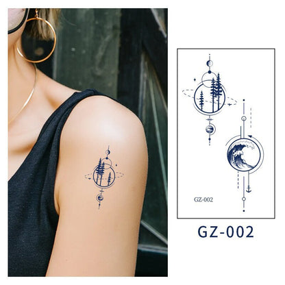 [Genuine goods in stock] New tattoo stickers trend non-reflective lifelike effect tattoo butterfly small fresh waterproof tattoo stickers for men and women Fashion accessories Kore